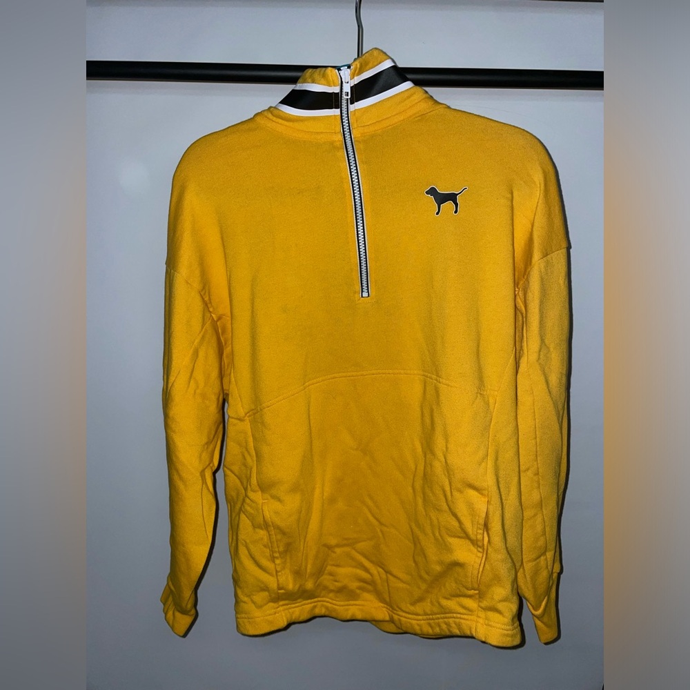 Victoria's Secret PINK yellow Stadium Quarter Zip